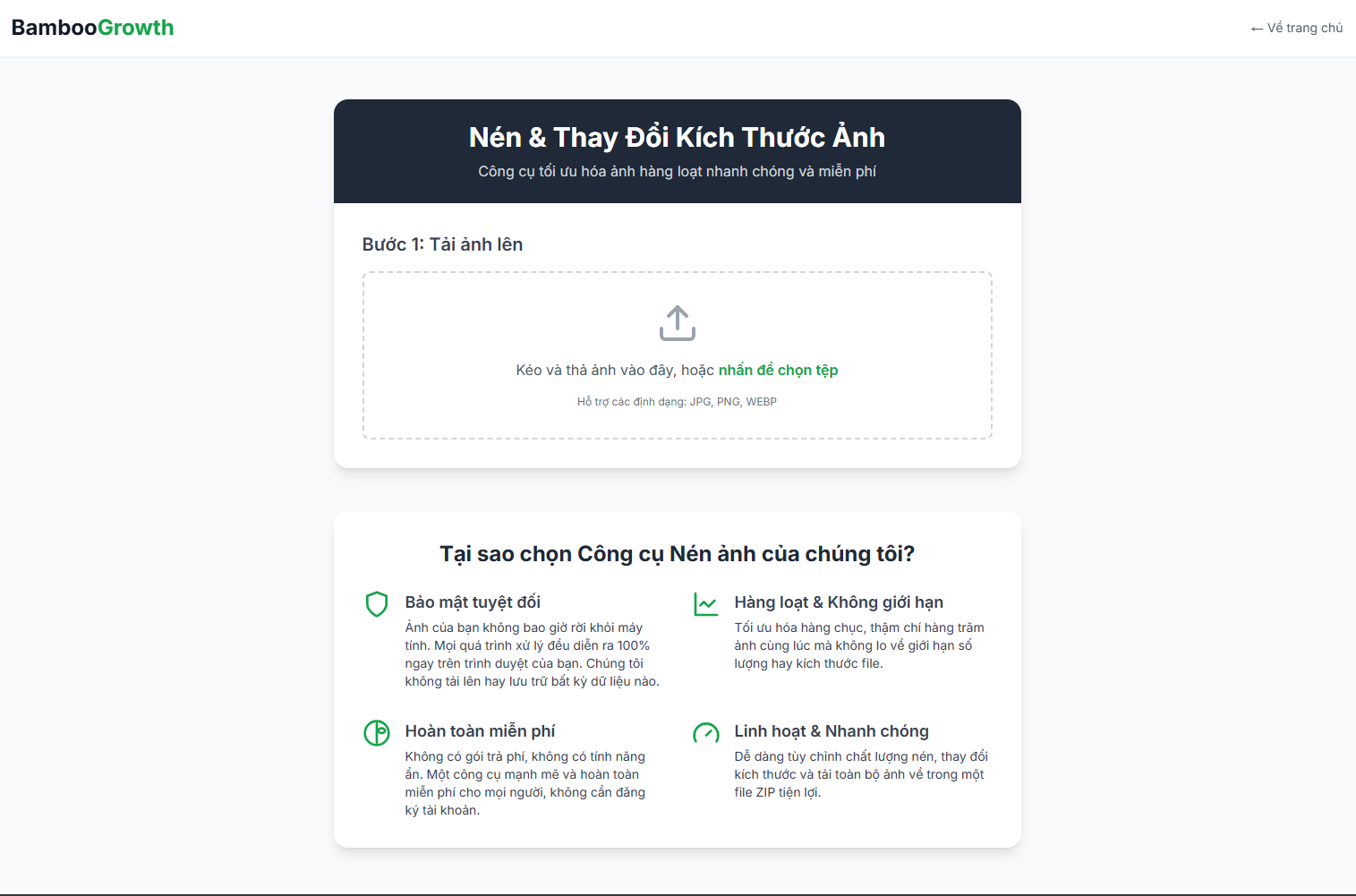 Hướng Dẫn Nén Ảnh, Giảm Dung Lượng và Thay Đổi Kích Thước Ảnh